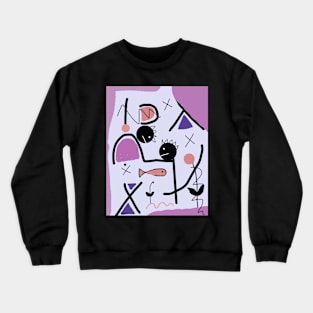 Kids among Chaos Stick Figure Crewneck Sweatshirt